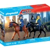 2 policiers cavaliers avec leurs chevaux City action 71877^Playmobil Online