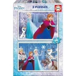 2 Puzzles De 48 Pièces - La Reine Des Neiges^Educa Borras Online