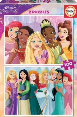 2 Puzzles De 100 Pièces Princesses Disney - Marque^Educa Borras Online