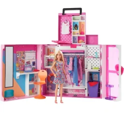 Barbie : Poupée et coffret dressing deluxe^Mattel New
