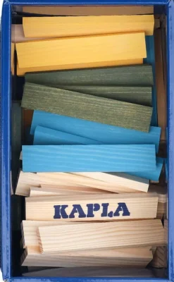 Baril 120 pièces nature et couleurs jaune vert bleu^Kapla New