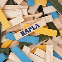 Baril 120 pièces nature et couleurs jaune vert bleu^Kapla New
