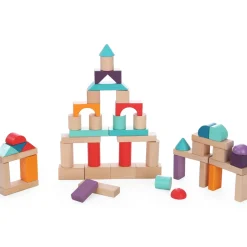 Bloc de construction 50 pièces en bois^Okou00efa New