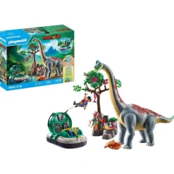 Brachiosaure, explorateurs, aéroglisseur Dinos 71819^Playmobil Discount
