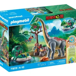 Brachiosaure, explorateurs, aéroglisseur Dinos 71819^Playmobil Discount