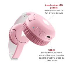 Casque Bluetooth Rose fleur^tonies