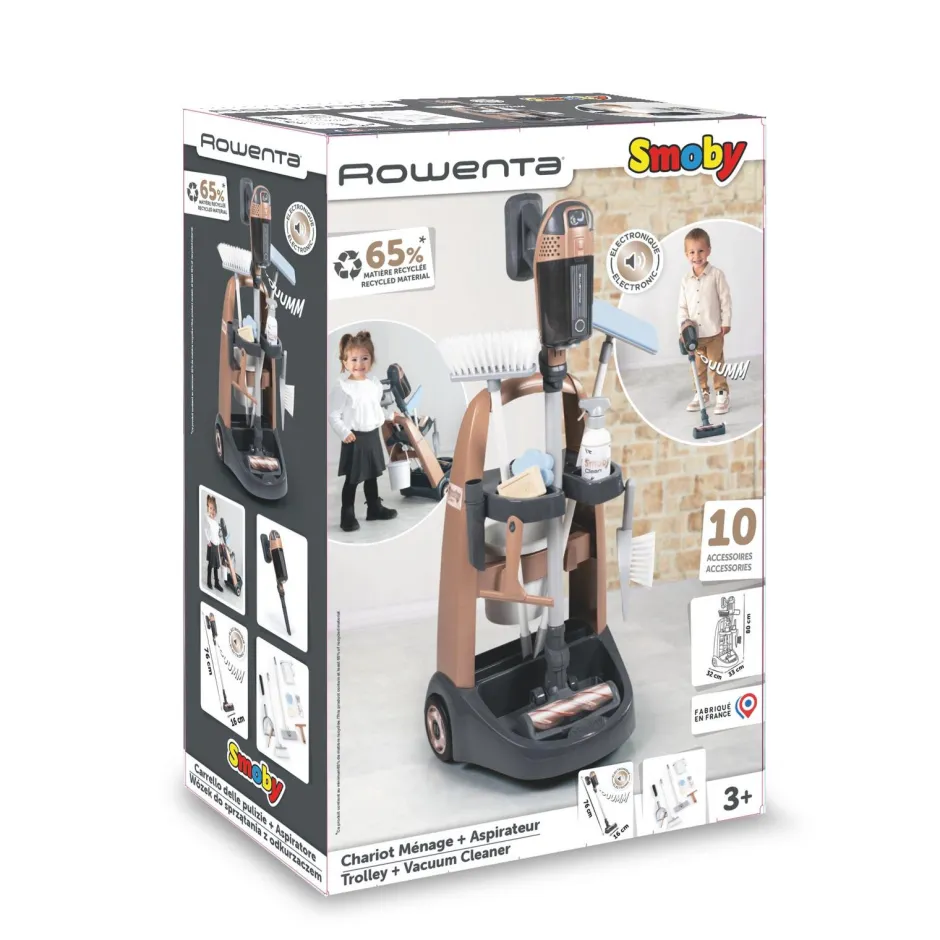 Chariot de ménage aspirateur balai Rowenta^Smoby