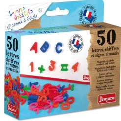 Coffret 50 lettres majuscules, chiffres et signes aimantés^Jeujura Sale
