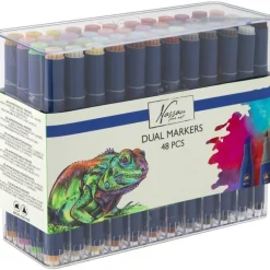 Coffret 48 marqueurs doubles pointes^ Outlet