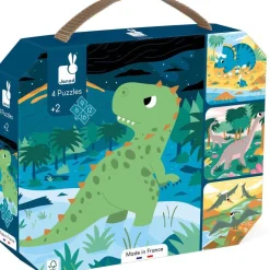 Coffret 4 puzzles Dinosaures^Janod New