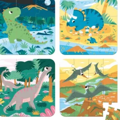 Coffret 4 puzzles Dinosaures^Janod New