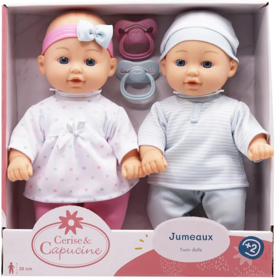 Coffret jumeaux - poupon 30cm^Cerise & Capucine