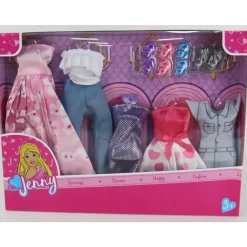 Coffret vêtements - 5 tenues pour poupée mannequin^Jenny Sale