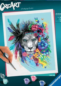 CreArt Peinture aux numéros - Grand Colorfull Boho Lion^Ravensburger Online