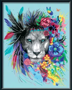 CreArt Peinture aux numéros - Grand Colorfull Boho Lion^Ravensburger Online