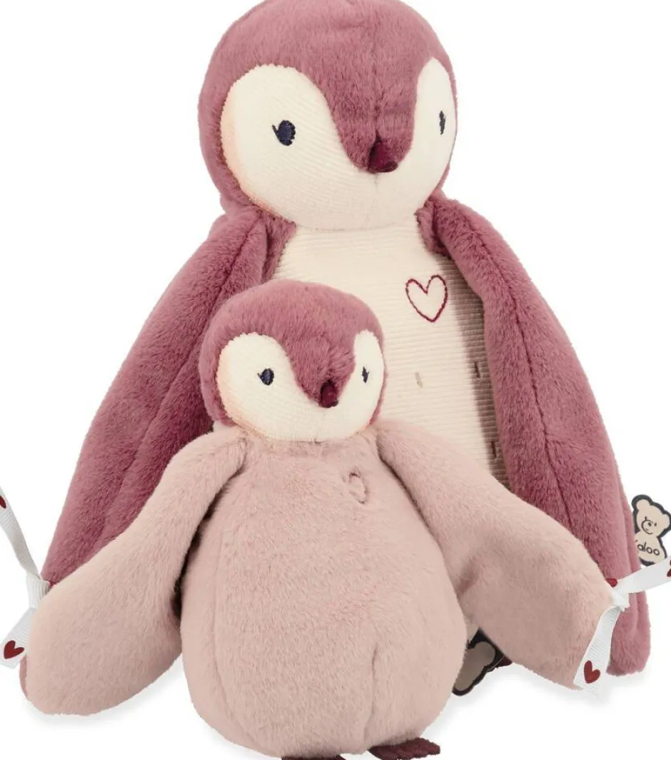 Duo De Peluches Manchots Roses Doux Et Rassurants Avec Rubans En C^Kaloo