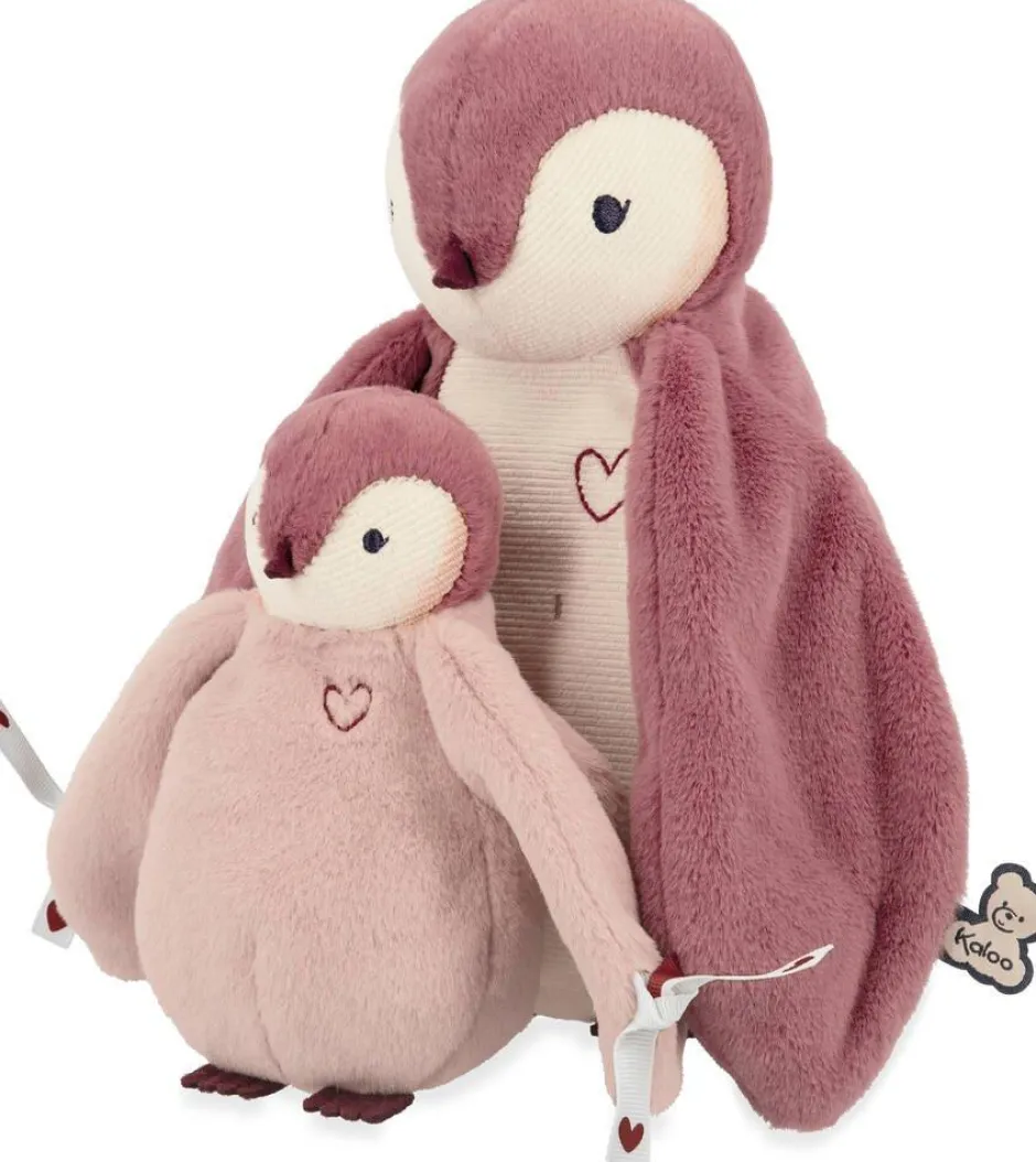 Duo De Peluches Manchots Roses Doux Et Rassurants Avec Rubans En C^Kaloo