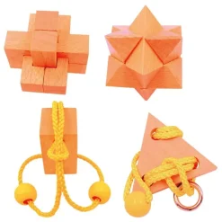 Ensemble De 4 Casse-têtes En Bois^Gigamic New