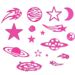 Etoiles et planètes phosphorescentes roses 200 pièces^LE LABO DES CURIEUX Outlet