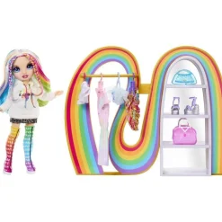 Garde robe arc en ciel avec poupée Rainbow High^MGA Discount