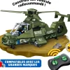 Hélicoptère de combat militaire radiocommandé à construire^WISE BLOCK New