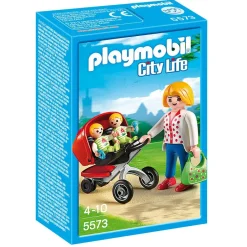Maman avec jumeaux et landau City Life - 5573^Playmobil Outlet