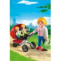 Maman avec jumeaux et landau City Life - 5573^Playmobil Outlet