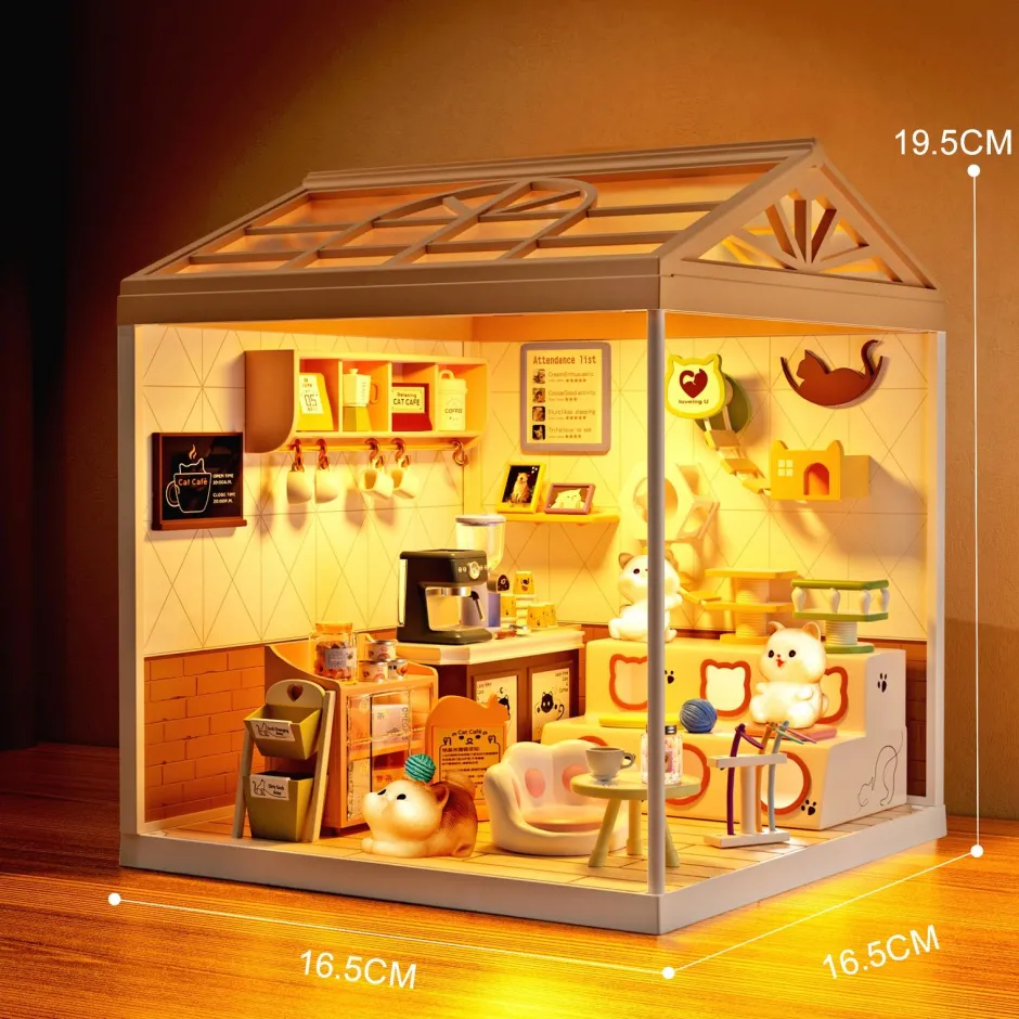 Maquette DIY maison miniature à construire Bar à chat^Varta Sale