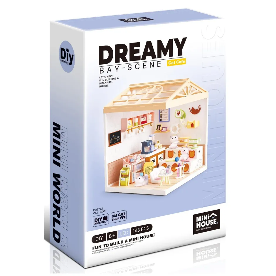 Maquette DIY maison miniature à construire Bar à chat^Varta Sale