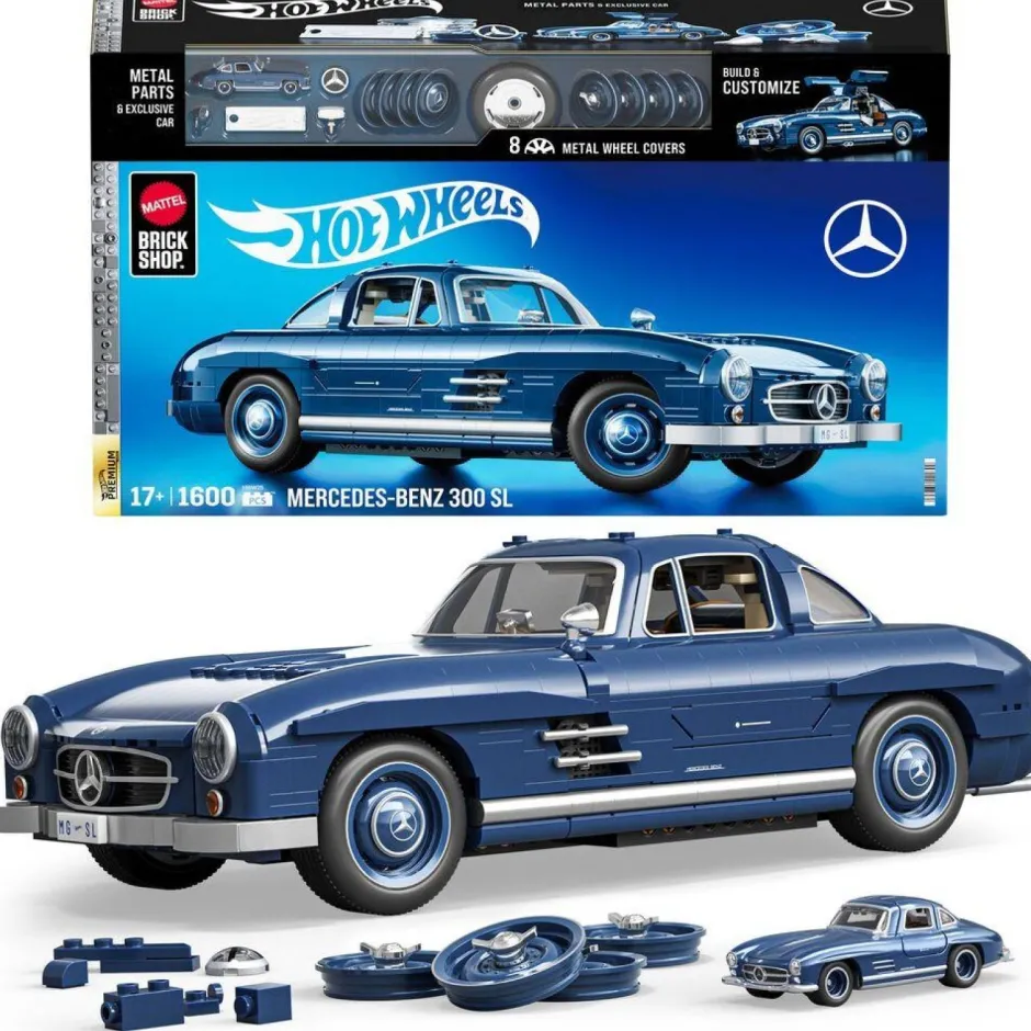 Mercedes 300SL Hot Wheels à construire -^Mattel Brick Shop Clearance