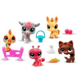 Pack de 5 Pets thème ferme Little Petshop^Bandai Clearance