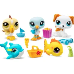 Pack de 5 Pets thème plage Little Petshop^Bandai Online