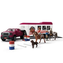 Pickup et sa grande remorque équestre Horse Club^Schleich Hot