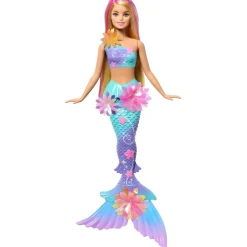 Poupée Barbie Sirène fleurs magiques blonde^Mattel New