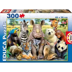 Puzzle 300 Pièces - Photo De Classe Animaux^Educa Borras