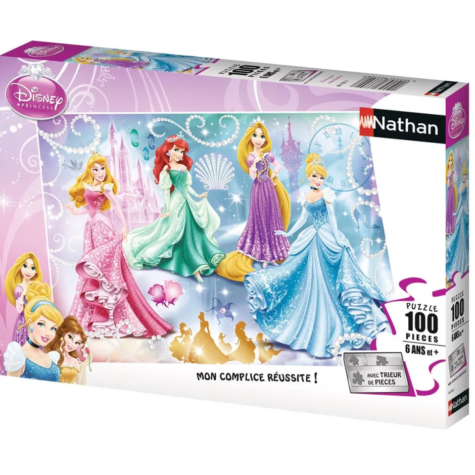 Puzzle 100 pièces - Princesses étincelantes - Disney Princesses^Nathan Clearance