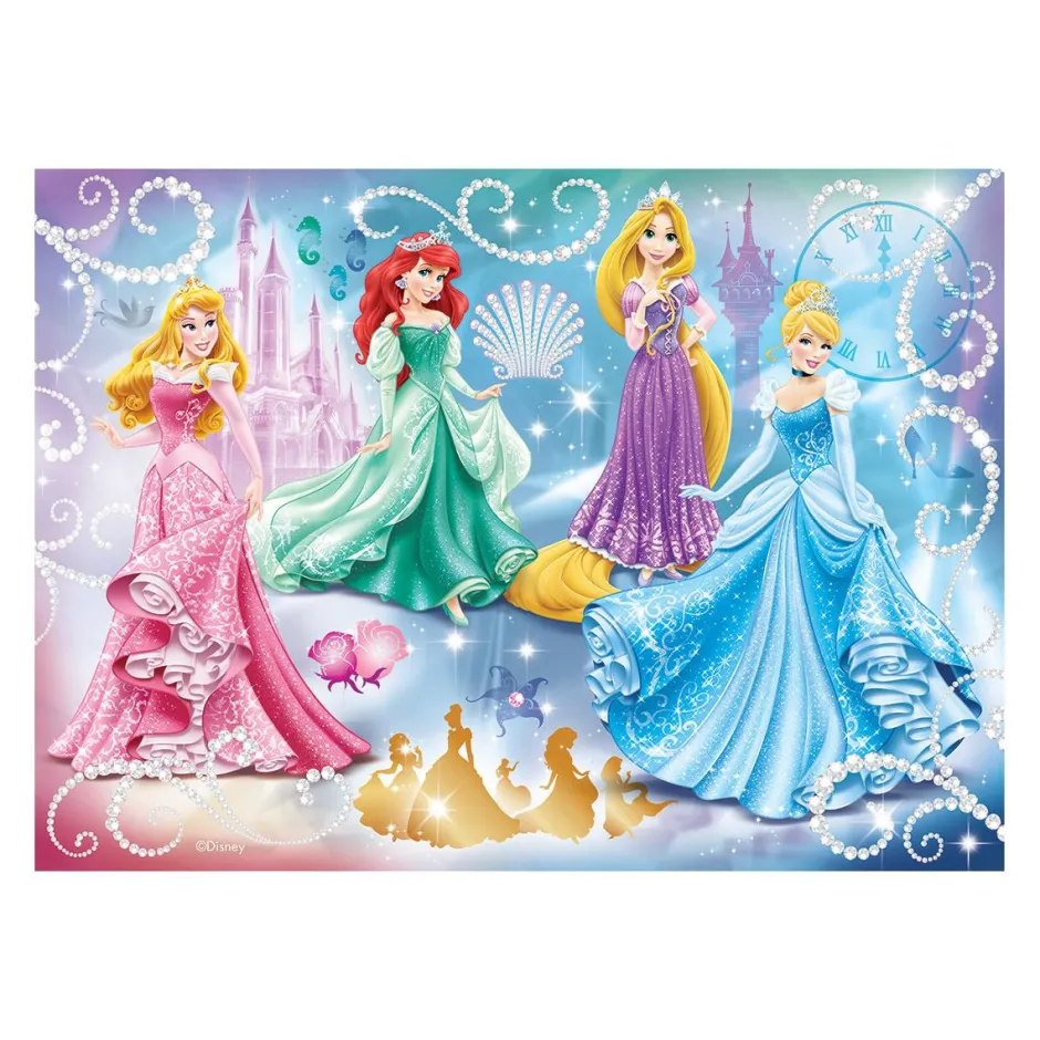 Puzzle 100 pièces - Princesses étincelantes - Disney Princesses^Nathan Clearance