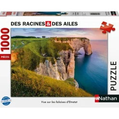 Puzzle 1000 pièces Vue surles falaises d'Etretat - Collection Des Racines et des Ailes^Nathan Best