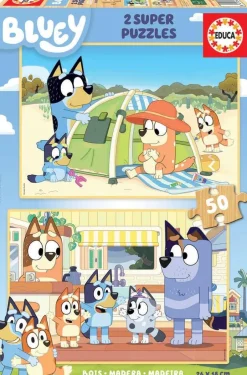 Puzzle Bluey En Bois, 2x50 Pièces^Educa Borras Best