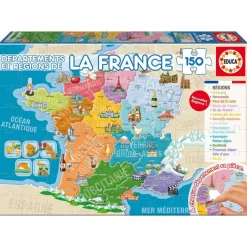 Puzzle 150 Départements Et Régions De La France^Educa Borras Online