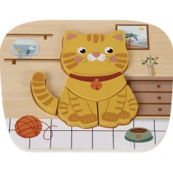 Puzzle en bois chat et lion^L'Atelier du bois New