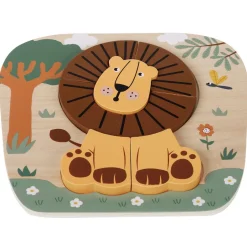 Puzzle en bois chat et lion^L'Atelier du bois New