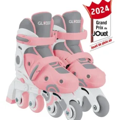 Roller en ligne 2 en 1 évolutif rose^Globber Discount