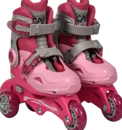 Rollers évolutifs 3 roues roses - Taille 27-30^Moov'ngo Outlet