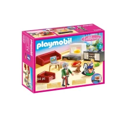 Salon avec cheminée Playmobil Dollhouse 70207^Varta