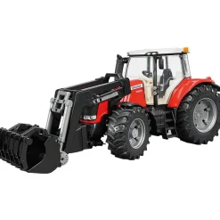 Tracteur Massey Ferguson 7600 avec fourche^Bruder