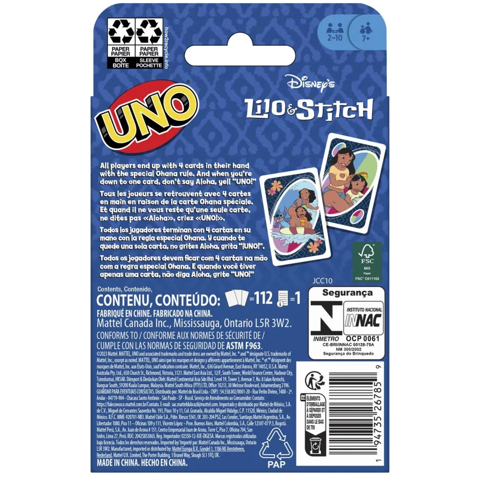 Uno Lilo & Stitch^Mattel Games Best
