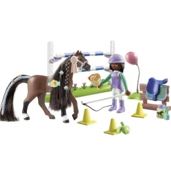 Zoe et Blaze avec parcours d'obstacles Horses of Waterfall 71355^Playmobil Clearance